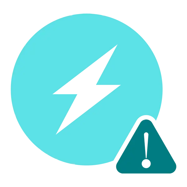 Power surges or inconsistent power supply icon