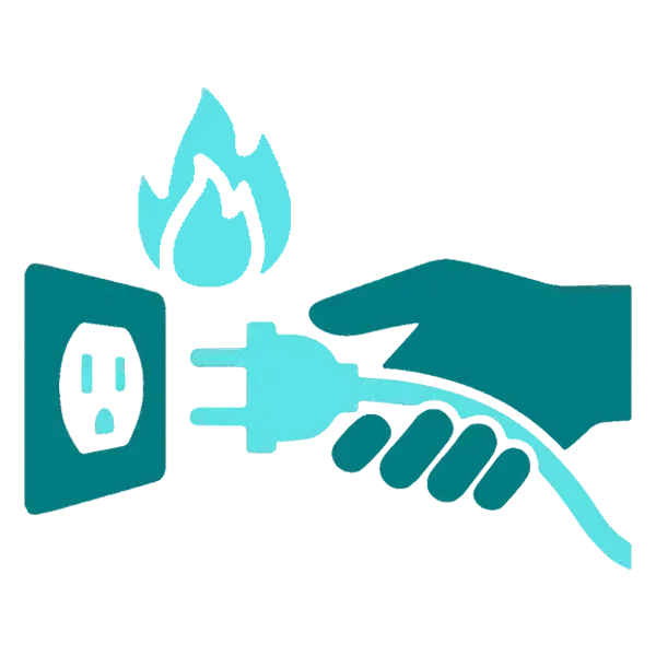 Burning smells or overheated outlets icon